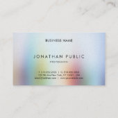 豪華なモダンでカラフルな抽象美術のエレガントなテンプレート 名刺 (裏面)