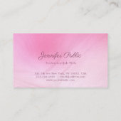 豪華なモダン手書きピンクのテンプレートエレガント 名刺 (裏面)