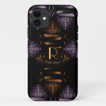 豪華なモダン金ゴールドと紫モノグラム