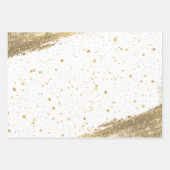 豪華なモダン金ゴールド要素のジオメトエレガントリ ラッピングペーパーシート (正面3)