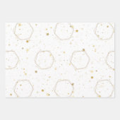 豪華なモダン金ゴールド要素のジオメトエレガントリ ラッピングペーパーシート (正面)