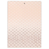 豪華なモノグラムのばら色の金ゴールドのクリップボード クリップボード (裏面)