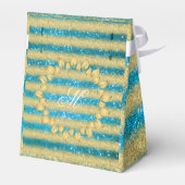 豪華なモノグラムの人気ブルーゴールドグリッター フェイバーボックス (裏面サイド)