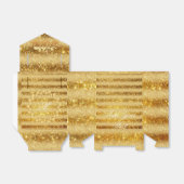 豪華なモノグラム入り人気のゴールドグリッター フェイバーボックス (折り畳みなし)
