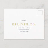 豪華なユニオンウェディングRSVP返信応答カード ポストカード (裏面)