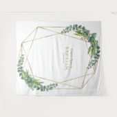 豪華なユーカリの花のゴールドフレーム洗礼小道具 タペストリー (正面(横))