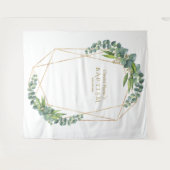 豪華なユーカリの花のゴールド洗礼小道具 タペストリー (正面(横))