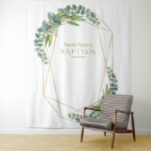 豪華なユーカリの花のゴールド洗礼小道具 タペストリー (インサイチュ)