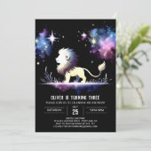 豪華なライオンの誕生日 招待状 (スタンド正面)