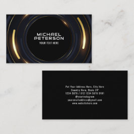 豪華なラジアル金ゴールド線 |未来的モダンな 名刺