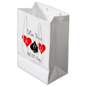 豪華なラスベガスの行き先パーソナライズされた結婚式 ミディアムペーパーバッグ