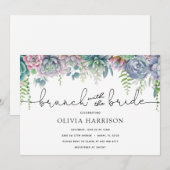 豪華なランチと花嫁のシャワー招待状 招待状 (正面/裏面)