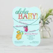 豪華なルアウ ベビーシャワー招待状 招待状 (スタンド正面)