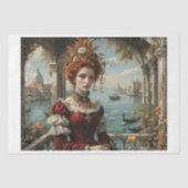 豪華なルネッサンス様式のヴェネツィアの女性 薄葉紙 (正面)