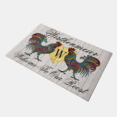 豪華なルースターローストウェルカムドアマット ドアマット (アングル)