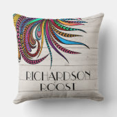 豪華なルースター枕#2後ろ向き クッション (裏面)