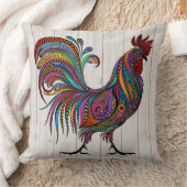 豪華なルースター枕#2後ろ向き クッション (ブランケット)