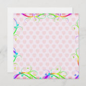 豪華なレインボーフラワーズとピンクのハート (正面/裏面)