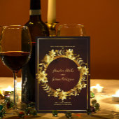 豪華なレジナルゴールドフレームの結婚式招待状 招待状