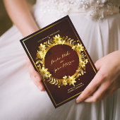 豪華なレジナルゴールドフレームの結婚式招待状 招待状