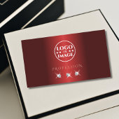 豪華なレッドローズ金ゴールドスパークルダイヤモンドとロゴ 名刺