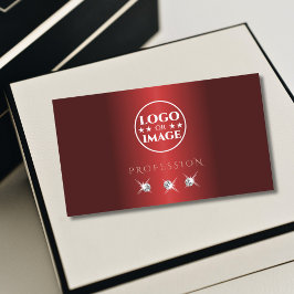 豪華なレッドローズ金ゴールドスパークルダイヤモンドとロゴ 名刺