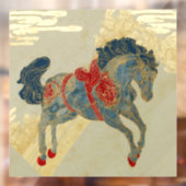 豪華なロイヤルブルーの馬 ウィンドウサイン (シート2)