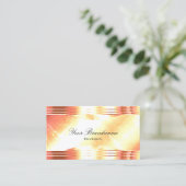 豪華なロゴ付き上品なシメリーバラ金ゴールド 名刺 (スタンド正面)