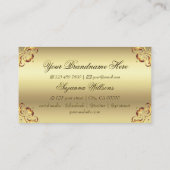 豪華なロゴ華美付き上品なゴールデンデコール 名刺 (裏面)