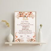 豪華なローズゴールドの花模様の額縁に入ったニカーフ契約書 ポスター