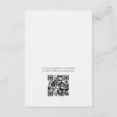 豪華なワイルドフラワー ネイビーとゴールドのウェディング エンクロージャーカード (裏面)