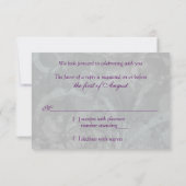 豪華なヴィクトリアン・マスカレードボール・ウェディング・RSVP 出欠カード (裏面)