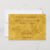 豪華なヴィクトリアン・マスカレード・ボール・ウェディング・RSVP 出欠カード (裏面)