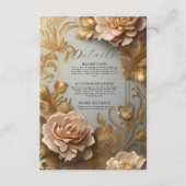 豪華なヴィンテージインスパイアフローラ詳細 エンクロージャーカード (正面)