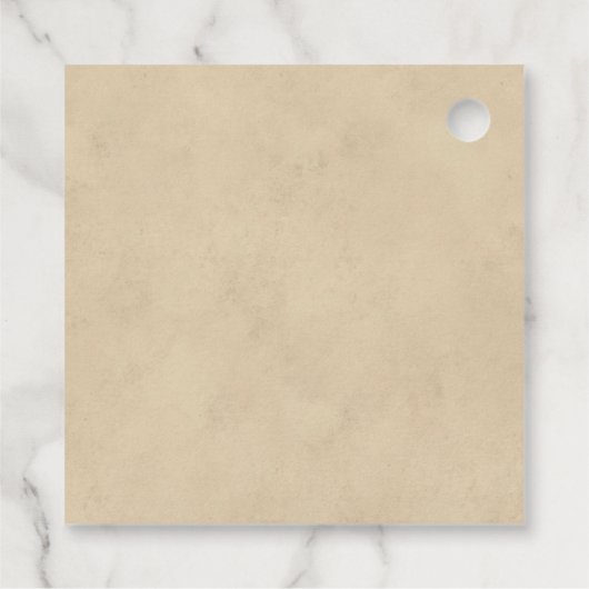 豪華なヴィンテージクリスマスギルドフレームモノグラム フェイバータグ (裏面)