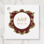 豪華なヴィンテージクリスマスギルドフレームモノグラム フェイバータグ (正面)