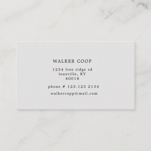 豪華なヴィンテージゴールデンチキンファーム 名刺 (裏面)