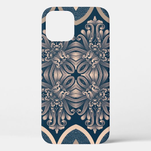 豪華なヴィンテージダマスクシームレスパターン Case-Mate iPhoneケース (裏面)