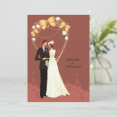 豪華なヴィンテージ招待状 招待状 (スタンド正面)