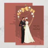 豪華なヴィンテージ招待状 招待状 (正面/裏面)