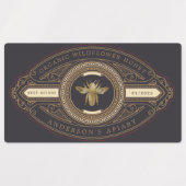 豪華なヴィンテージ金蜜の瓶ラベル ラベル (デザイン1)