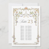 豪華なヴィンテージ フレーム ボヘミアンスタイルの席次表カード 招待状 (正面)