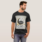 豪華な三日月モスクのイードムバラクメンズ Tシャツ (正面フル)