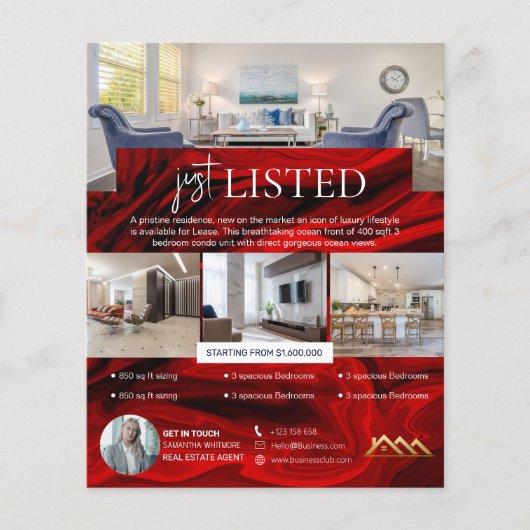 豪華な上場不動産仲介業者実在不動産業者 チラシ (正面)