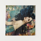 豪華な人魚のコラージュ タペストリー (正面(横))