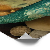 豪華な人魚のコラージュ ポスター (角)