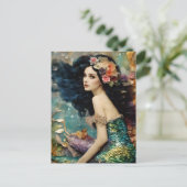 豪華な人魚のコラージュ ポストカード (スタンド正面)