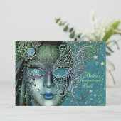 豪華な仮装パーティの招待状 招待状 (スタンド正面)