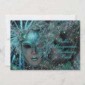 豪華な仮装パーティの招待状 招待状 (正面)