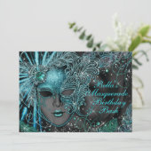 豪華な仮装パーティの招待状 招待状 (スタンド正面)